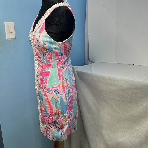 Lilly Pulitzer Lynn Out To Sea Sailboat Shift Dress Size 2 - Picture 3 of 11